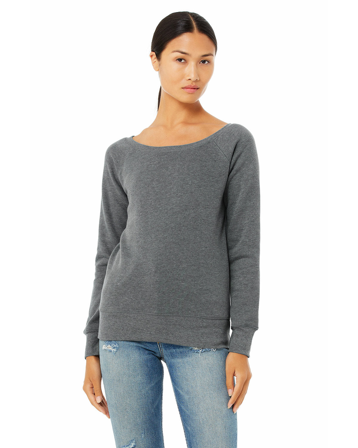 Bella+Canvas 7501 Women's Sponge Fleece Wide Neck Sweatshirt 