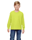 Fruit of the Loom-4930B-Youth 5 oz. HD Cotton Long-Sleeve T-Shirt-SAFETY GREEN