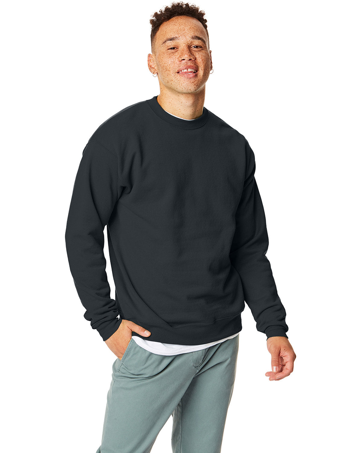 Cropped hoodie hack: Cutoff Hanes Ecosmart Pullover (shown with