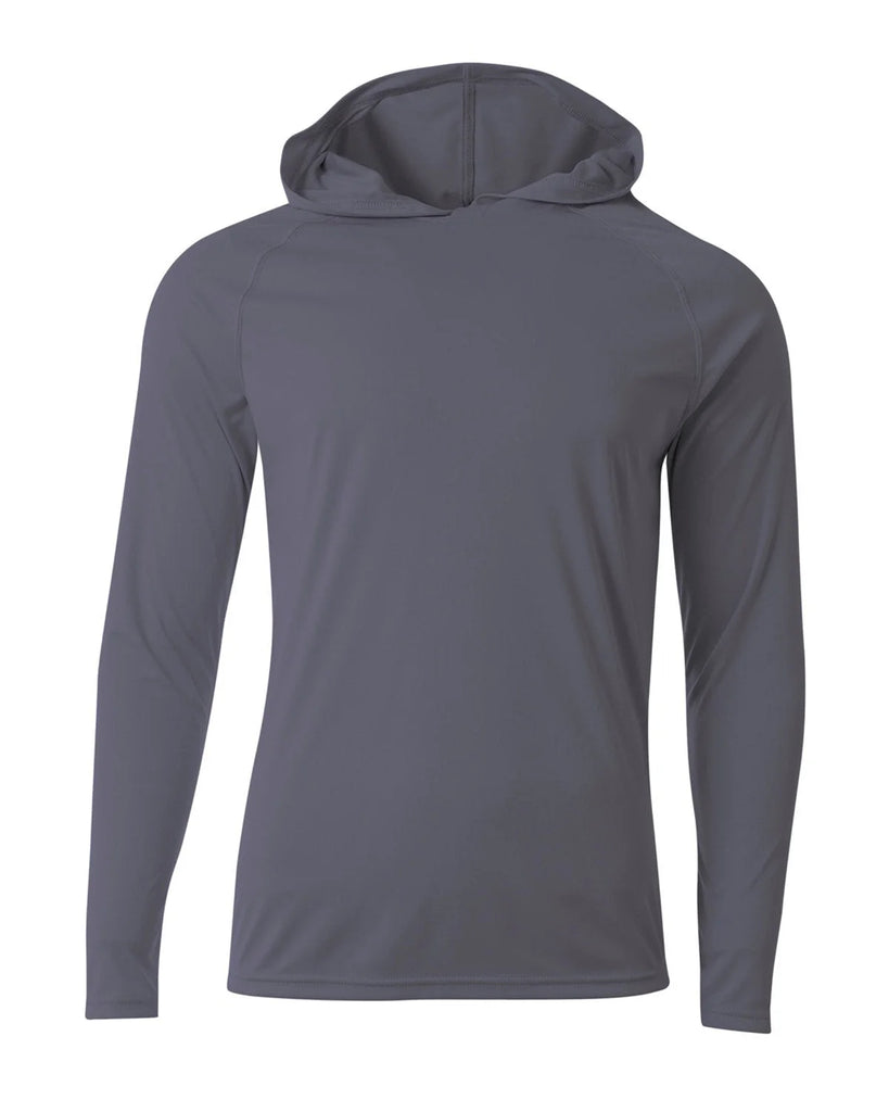 A4-N3409-Mens Cooling Performance Long-Sleeve Hooded T-shirt-GRAPHITE