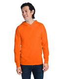 Fruit of the Loom-4930LSH-Mens HD Cotton Jersey Hooded T-Shirt-SAFETY ORANGE