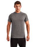 Panelled Tech T-Shirt - BLACK MELANGE | 3XL