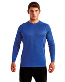 Panelled Long-Sleeve Tech T-Shirt - ROYAL | 3XL