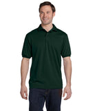 Hanes-054-Ecosmart Jersey Knit Polo-DEEP FOREST