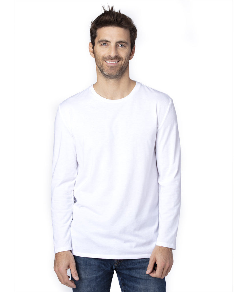 Threadfast Apparel-100LS-Ultimate Long Sleeve T Shirt-WHITE