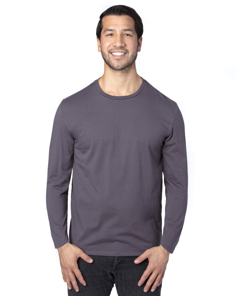 Threadfast Apparel-100LS-Ultimate Long Sleeve T Shirt-GRAPHITE