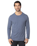 Threadfast Apparel-100LS-Ultimate Long Sleeve T Shirt-NAVY HEATHER