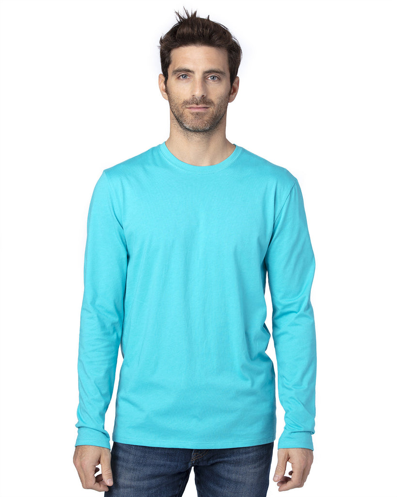 Threadfast Apparel-100LS-Ultimate Long Sleeve T Shirt-PACIFIC BLUE