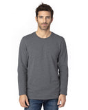 Threadfast Apparel-100LS-Ultimate Long Sleeve T Shirt-CHARCOAL HEATHER