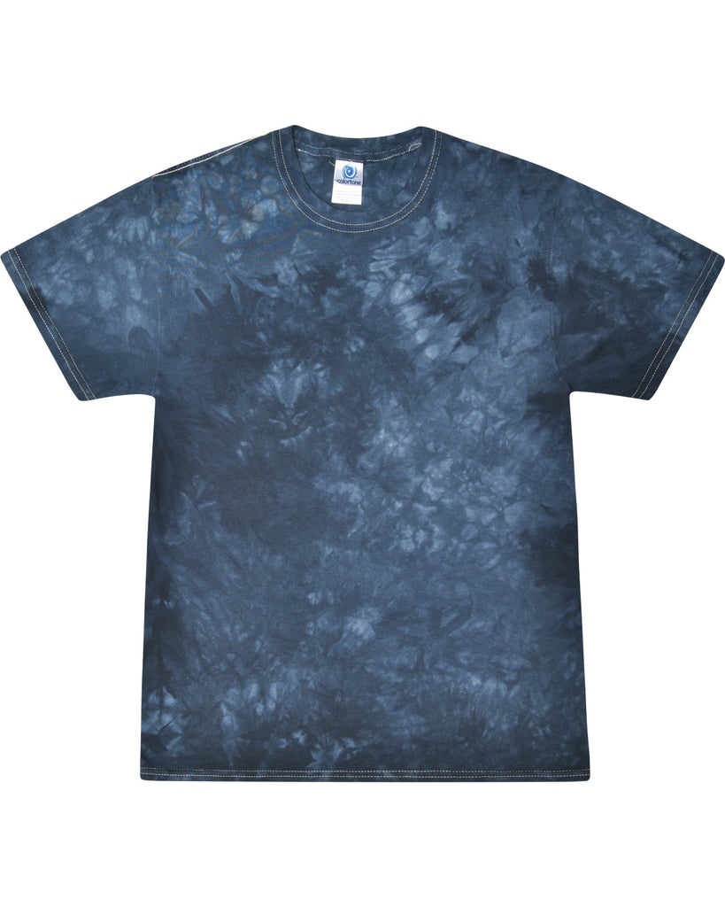 Tie-Dye-1390-Crystal Wash T Shirt-NAVY