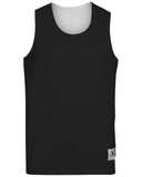 Augusta Sportswear-148-Wicking Polyester Reversible Sleeveless Jersey-BLACK/ WHITE