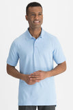 Blended Pique Short Sleeve Polo-BLUE