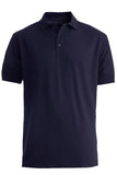 Blended Pique Short Sleeve Polo-NAVY