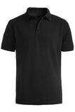 Blended Pique Short Sleeve Polo-BLACK