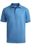 Blended Pique Short Sleeve Polo-MARINA BLUE