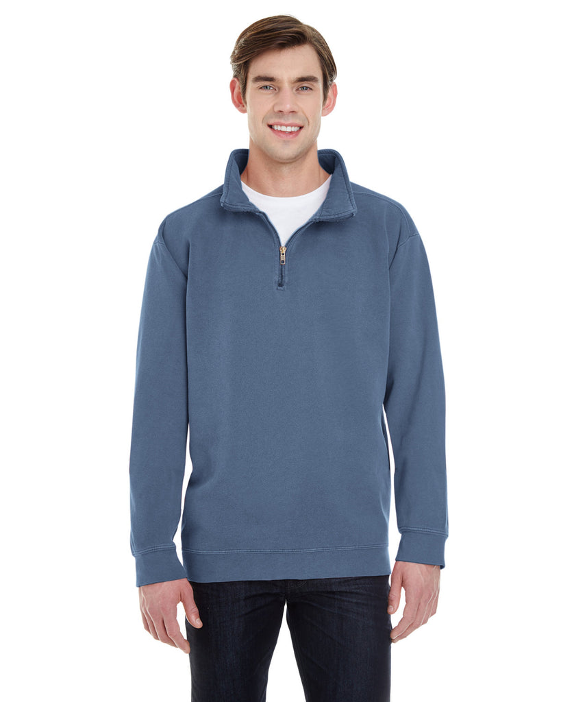 Comfort Colors-1580-Quarter Zip Sweatshirt-BLUE JEAN