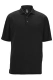 Food Service Mesh Polo With Snap Front-BLACK