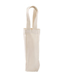 Liberty Bags-1725-Single Bottle Wine Tote-NATURAL