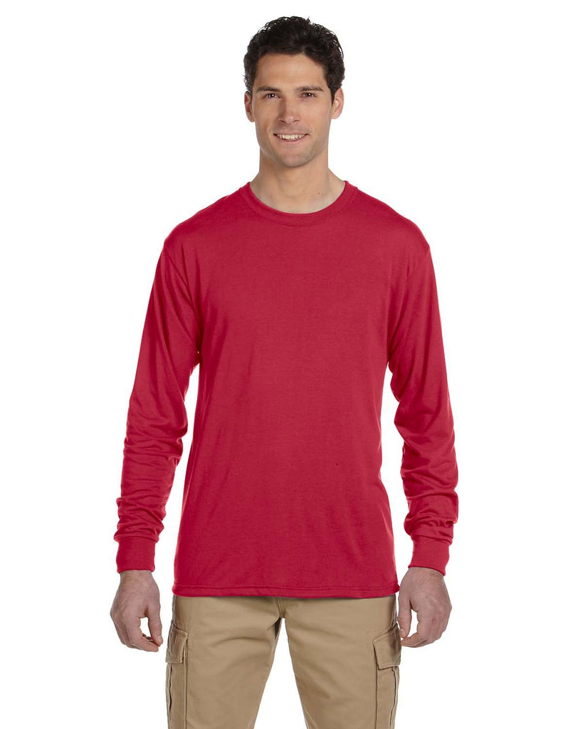 Jerzees-21ML-Dri Power Sport Long Sleeve T Shirt-TRUE RED