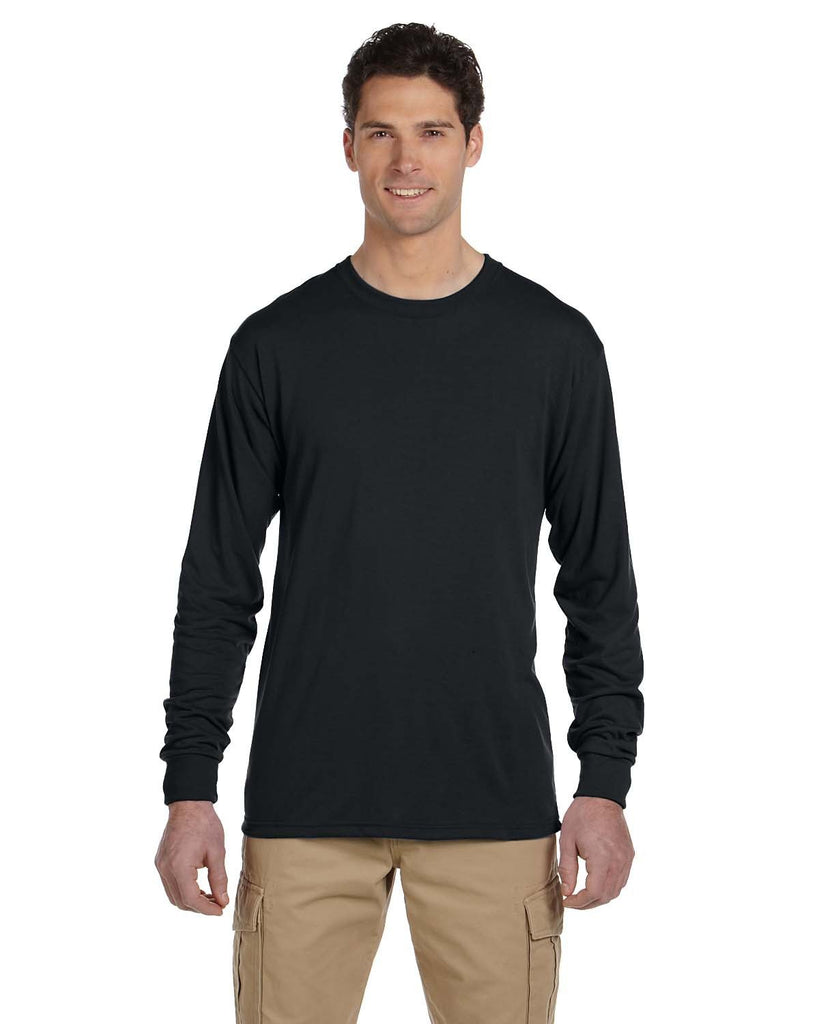 Jerzees-21ML-Dri Power Sport Long Sleeve T Shirt-BLACK