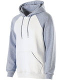 Holloway-229179-Cotton/Poly Fleece Banner Hoodie-WHITE/ ATH HTHR