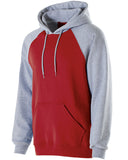Holloway-229179-Cotton/Poly Fleece Banner Hoodie-RED/ ATHLTC HTHR