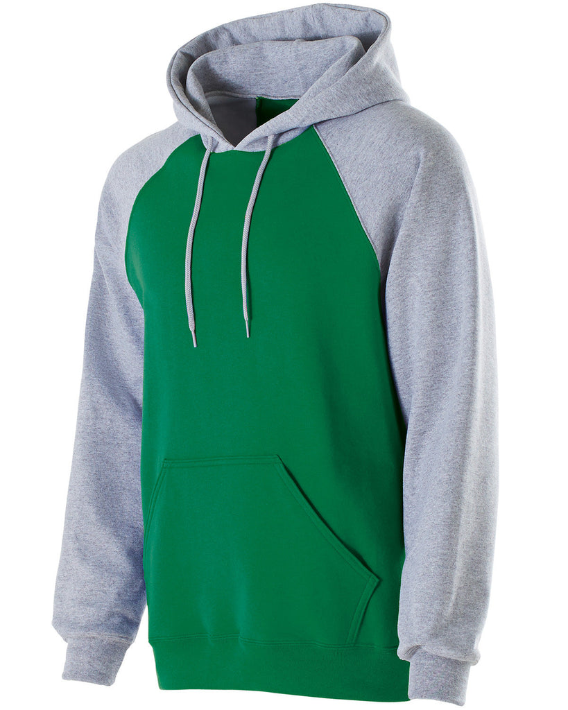 Holloway-229179-Cotton/Poly Fleece Banner Hoodie-KELLY/ ATHL HTHR
