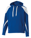 Holloway-229546-Prospect Athletic Fleece Hooded Sweatshirt-ROYAL/ WHITE