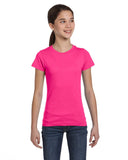 LAT-2616-Girls' Fine Jersey T Shirt-HOT PINK