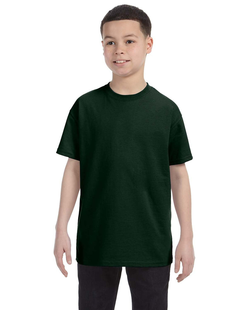 Jerzees-29B-Youth Dri Power Active T Shirt-FOREST GREEN