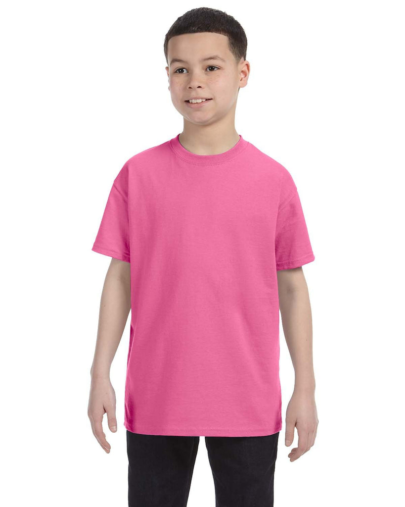Jerzees-29B-Youth Dri Power Active T Shirt-NEON PINK