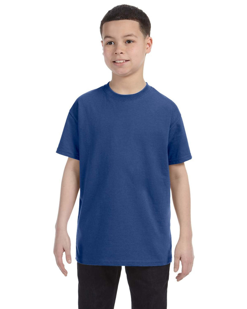 Jerzees-29B-Youth Dri Power Active T Shirt-VINTAGE HTH BLUE