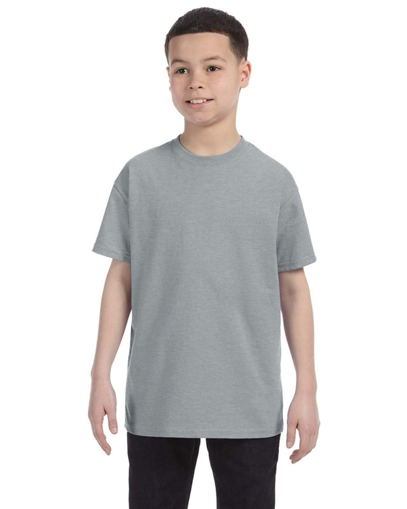 Jerzees-29B-Youth Dri Power Active T Shirt-ATHLETIC HEATHER
