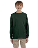 Jerzees-29BL-Youth Dri Power Active Long Sleeve T Shirt-FOREST GREEN