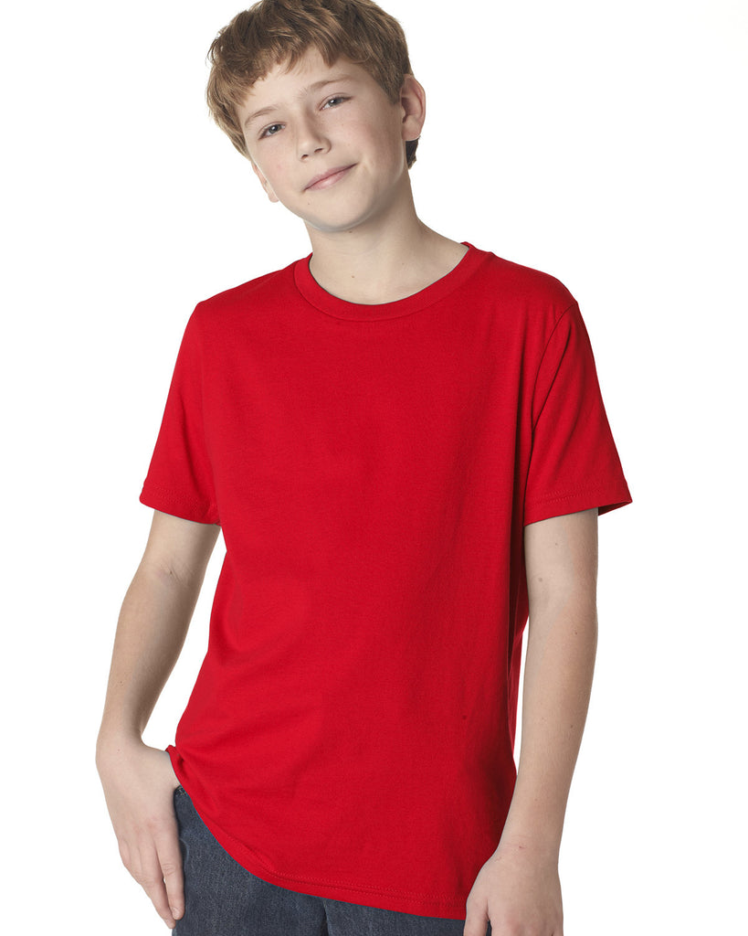 Next Level Apparel-3310-Youth Boys? Cotton Crew-RED