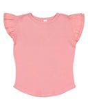 Rabbit Skins-3339-Toddler Flutter Sleeve T Shirt-MAUVELOUS