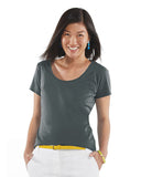 LAT-3504-Ladies'' Scoop Neck T Shirt-CHARCOAL