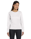 LAT-3588-Premium Jersey Long Sleeve T Shirt-WHITE