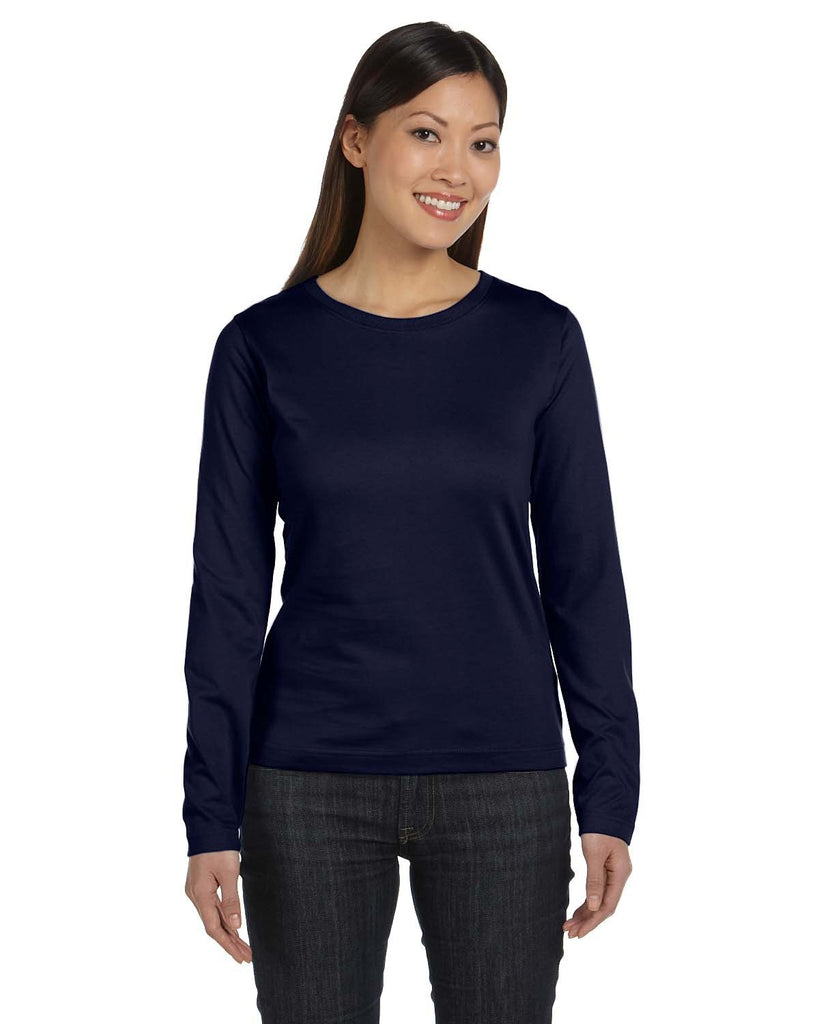 LAT-3588-Premium Jersey Long Sleeve T Shirt-NAVY