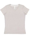 LAT-3591-V Neck Harborside Melange Jersey T Shirt-GRAY MELANGE