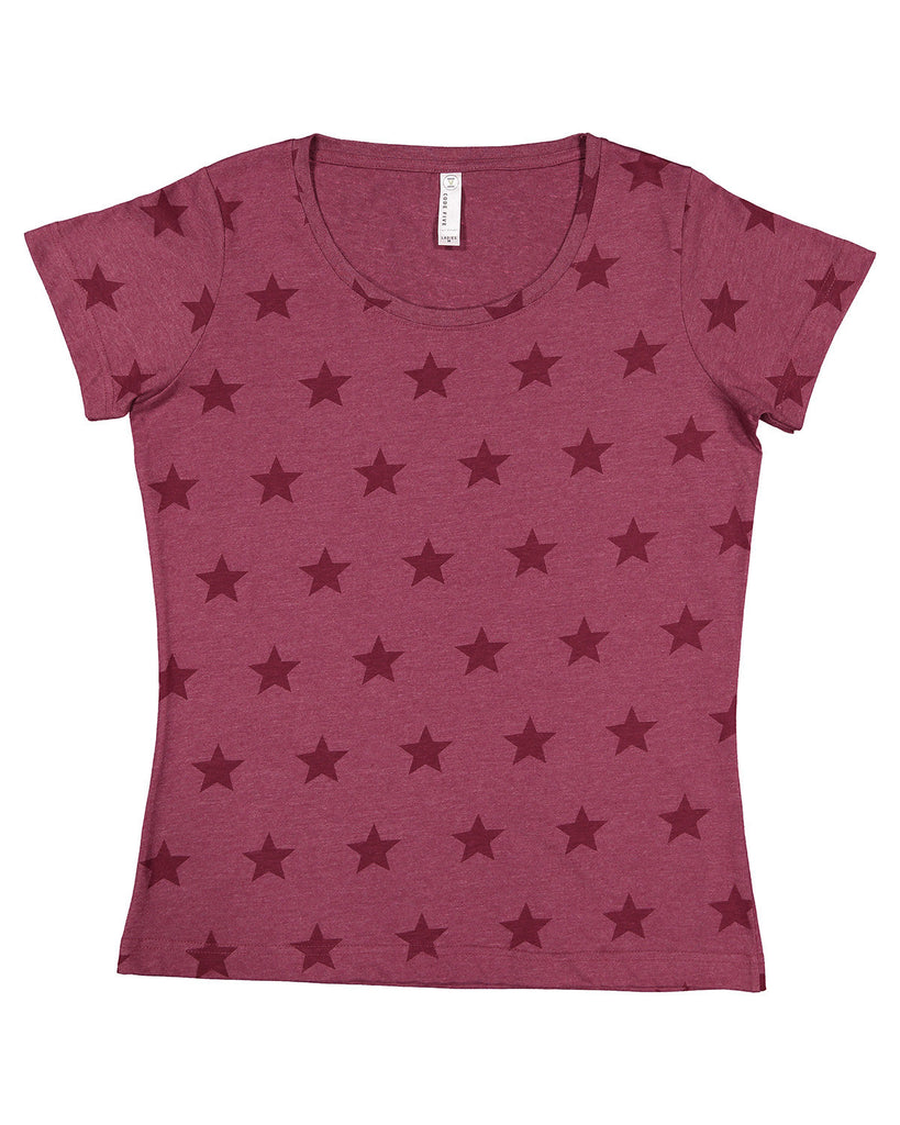 Code Five-3629-Five Star T Shirt-BURGUNDY STAR
