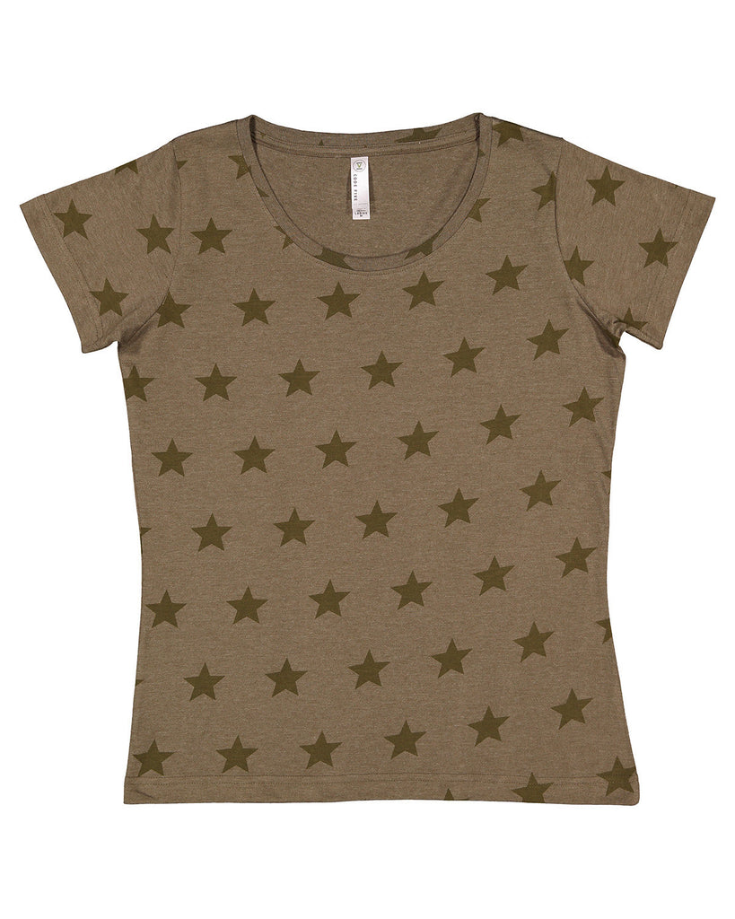 Code Five-3629-Five Star T Shirt-MILTARY GRN STAR