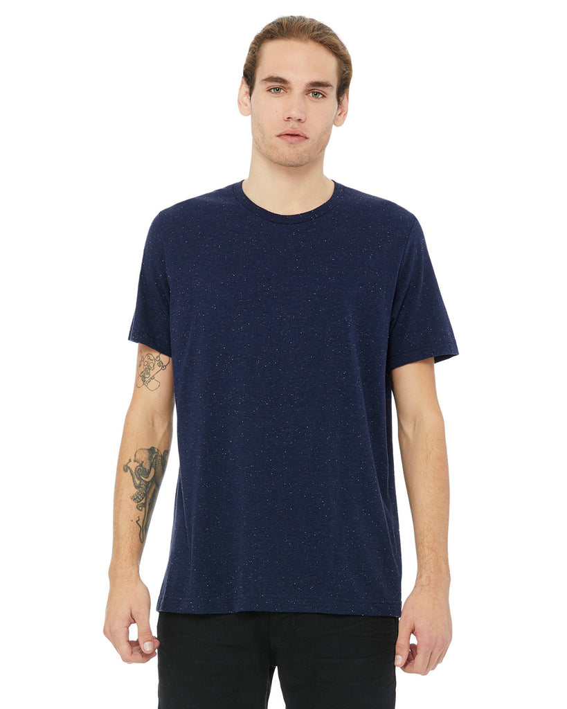 Bella + Canvas-3650-Poly Cotton Short Sleeve T Shirt-NAVY SPECKLED