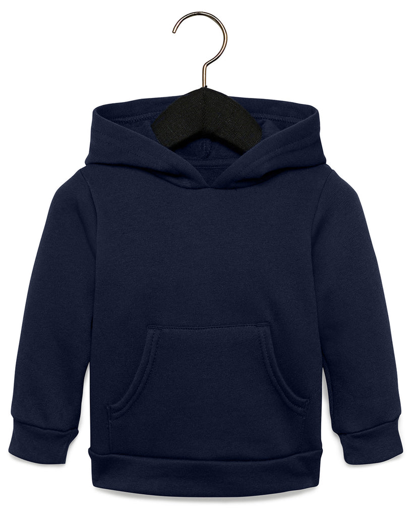 Bella + Canvas-3719T-Toddler Sponge Fleece Pullover Hooded Sweatshirt-NAVY