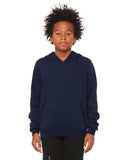 Bella + Canvas-3719Y-Youth Sponge Fleece Pullover Hooded Sweatshirt-NAVY