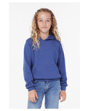 Bella + Canvas-3719Y-Youth Sponge Fleece Pullover Hooded Sweatshirt-HTHR TRUE ROYAL