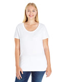LAT-3804-Curvy T Shirt-WHITE