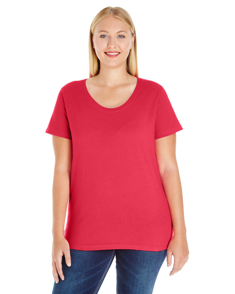 LAT-3804-Curvy T Shirt-RED