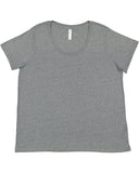 LAT-3816-Curvy Fine Jersey T Shirt-GRANITE HEATHER