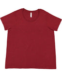 LAT-3816-Curvy Fine Jersey T Shirt-CARDINAL BLKOUT